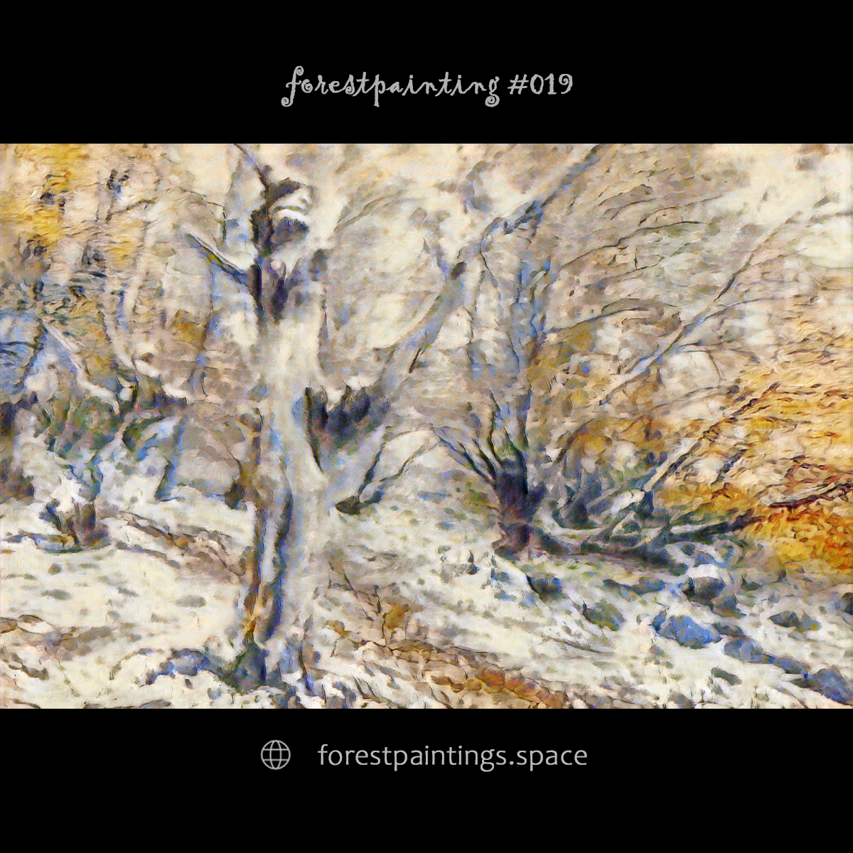 Have not seen this collection yet? 😳 | Forestpaintings #019 | Giclée 70x50 cm (w/h) | €95,- | For sale onlinegallery.art/en/jose-pesque… a través de <a href="/OnlineGallery8/">Vincent OG</a> 
All collection 🎨⏩forestpaintings.space
#painting #paintings #artist #nftartwork #nft #nftart #artists #oilpainting
