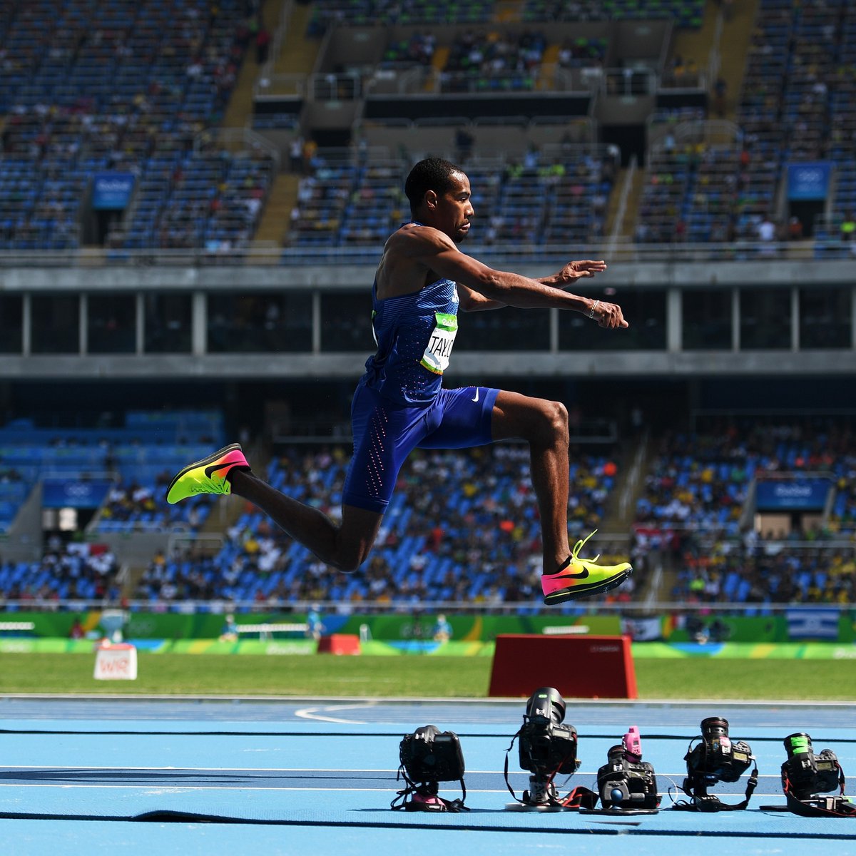 One word. Go! Reigning triple jump world champion and Rio 2016 gold medallist Christian Taylor
