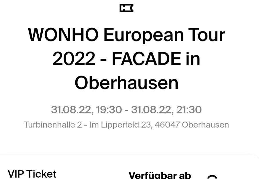 buesunn2's tweet photo. Ich habe ein VIP Ticket für Wonho in Oberhausen bekommen 🥳🥳🥳😍😍 wen sieht man alles bei den VIPs? 🙏🏻🙏🏻🥳🥳🥳 https://t.co/49i5E97heR