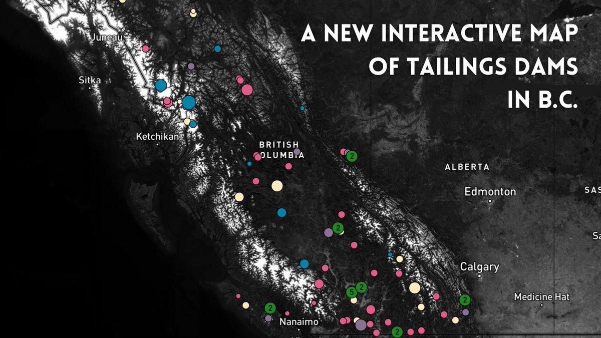 In B.C., there are at least 172 dams holding back wet #minewaste, or #tailings, putting our communities and watersheds at risk of toxic contamination. With <a href="/SkeenaWild/">SkeenaWild</a> we've created an interactive map with information on each of these dams. Learn more at bit.ly/3c5wbNp