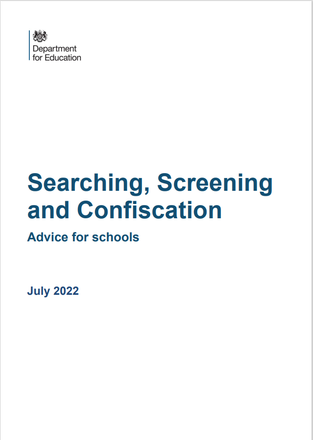 cath_irving's tweet photo. This guidance has also been updated, make sure you are aware of your responsibilities and always refer to the guidance if incidents occur. Note: any search for a prohibited item listed in the guidance should be recorded on safeguarding reporting system.
https://t.co/gW7kWEvS28 https://t.co/8iGypgyFbp