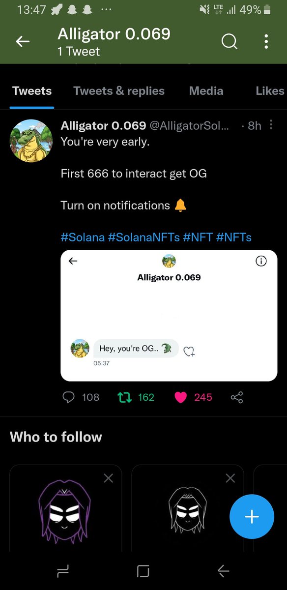 Artea3000's tweet photo. @AlligatorSolNFT In time https://t.co/8zjRL8SlQZ