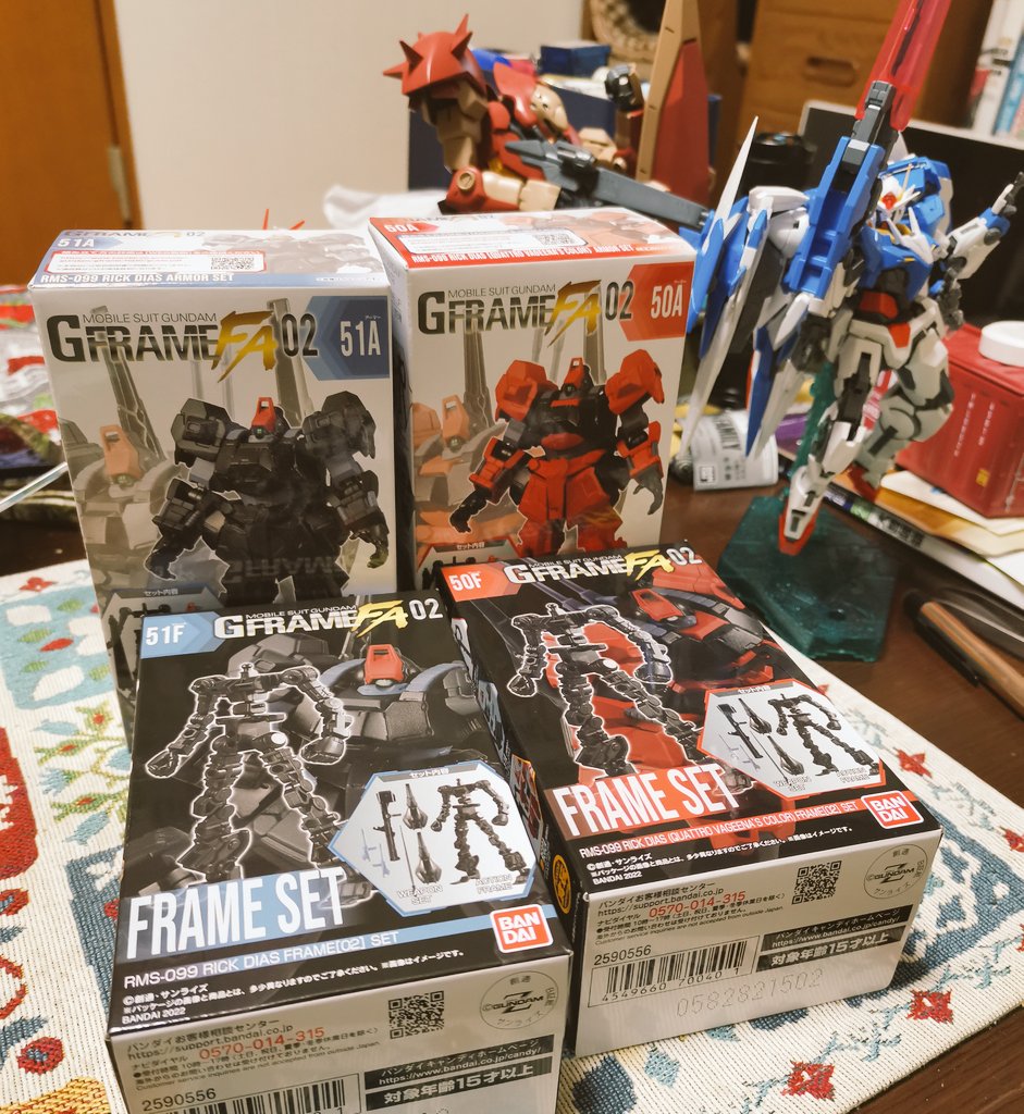 karupapa's tweet image. アニマギアは完売…
でもこれ見つけた！
Zガンダムの中ではかなり好きなMSなんです。
初めてのGFRAMEだったりします(^_^;)
#GFRAME
#FA02
#リックディアス