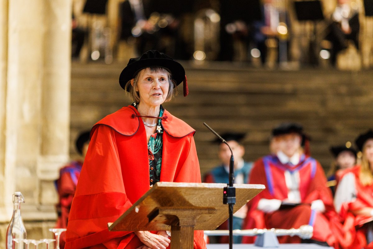 UniKent's tweet photo. In recognition of her significant contribution to music and for services to the wider University as both Director of Music and Master of Eliot College, Susan Wanless was made Doctor of Music earlier this week – congratulations Susan!🎶🎓👏 https://t.co/6EjgQBgWKR