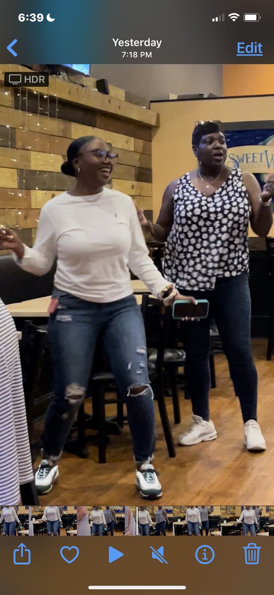 cvegabennett's tweet photo. Last night @RTEFlightStatus Flight Crew members came out to our “Meet the AP at MJ’s” social. A few (dozen) appetizers later, & they were literally dancing between the tables! Note: Building relational capacity begins BEFORE the 1st day of school! #LCEEatRTE @AVID4College #RTEfly https://t.co/OO3355ruf1