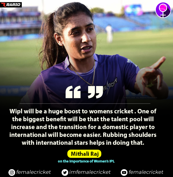 imfemalecricket's tweet photo. Mithali Raj reiterated the importance of Women's IPL today in her #AskMithali Q&A session.
#CricketTwitter https://t.co/s1rq19kKg0