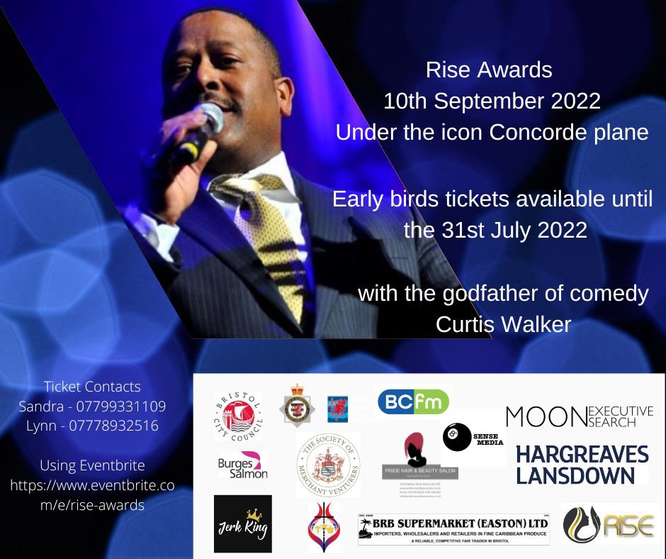 So pleased to announce one of our artist for this years Rise awards will be the god father of British comedy.. funny man Curtis Walker Don't forget early tickets eventbrite.co.uk/e/rise-awards-… @BCfmRadio @martiburgess @shawnsobers @LawrenceHoo @_Singwithsoul @rogerg44