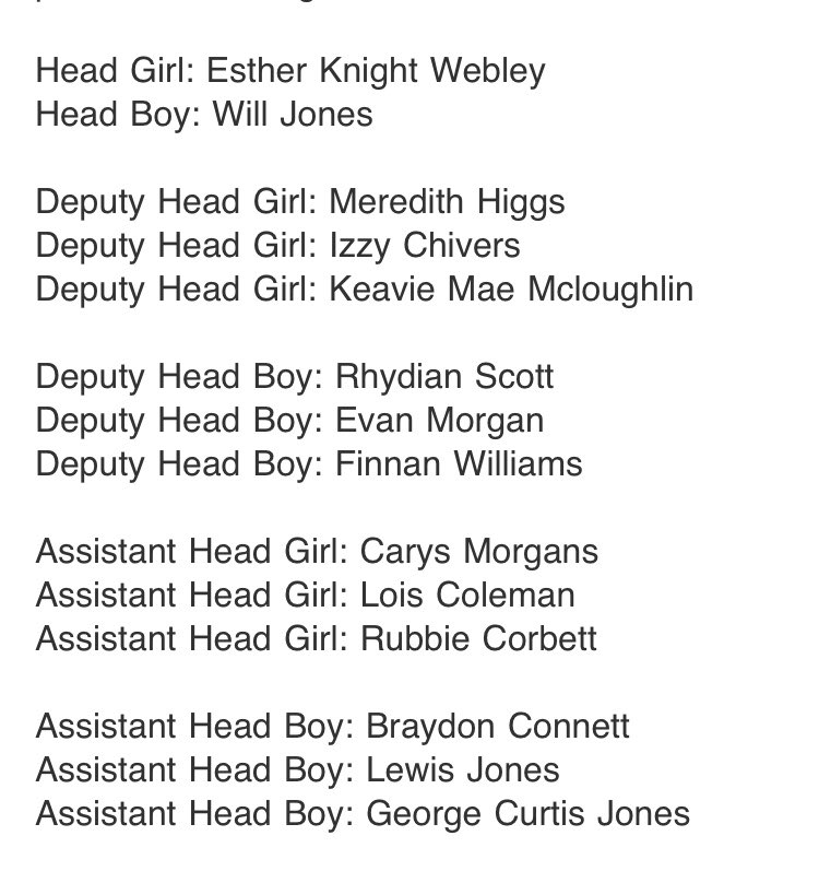 Say hello to your new Student Senior Leadership Team ✨

And what a team it is! We’re looking forward to working with each of them to implement their fantastic ideas. 

Congratulations 👏🏻 you are a credit to yourself, your family and us! 

<a href="/IslwynHigh/">Islwyn High School</a>