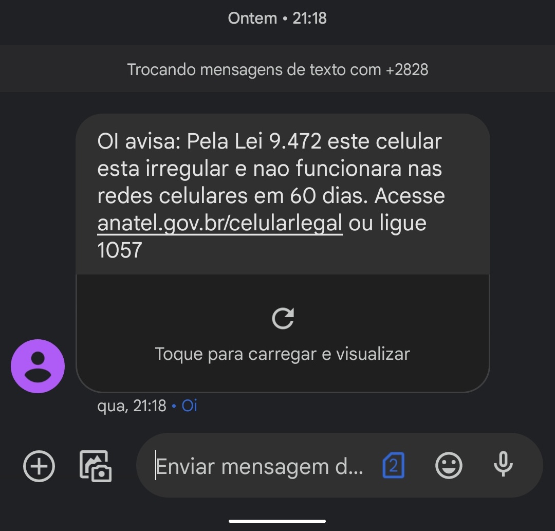 Alô <a href="/asusbr/">ASUS Brasil Oficial</a> <a href="/ASUS/">ASUS</a> #anatel
O que significa essa mensagem se comprei meu celular na loja online da <a href="/asusbr/">ASUS Brasil Oficial</a> ?
🤔