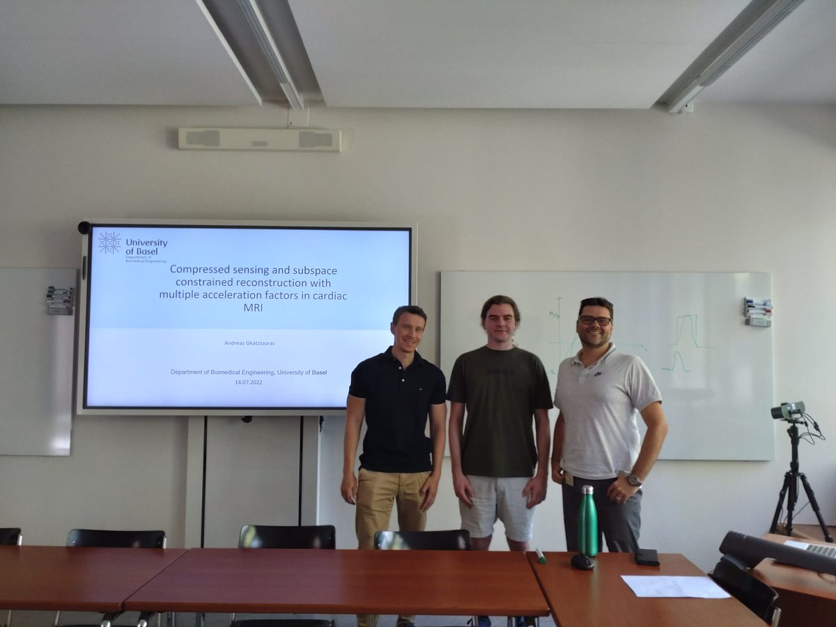 Congratulations to our master student Andreas for successfully defending his amazing thesis on model-based reconstruction of cardiac images! Well deserved! <a href="/RadPhysUSB/">Radiological Physics Basel</a> @DBE_Unibasel