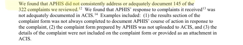 alexschuman's tweet photo. While investigating Puppy Kingpin, I heard a lot of animal rights advocates and dog breeders complain about how the USDA enforces the Animal Welfare Act. A recent federal audit found the USDA mishandled almost HALF of the complaints filed against dog breeders. 🧵 1/5 https://t.co/4m5CubmuQS