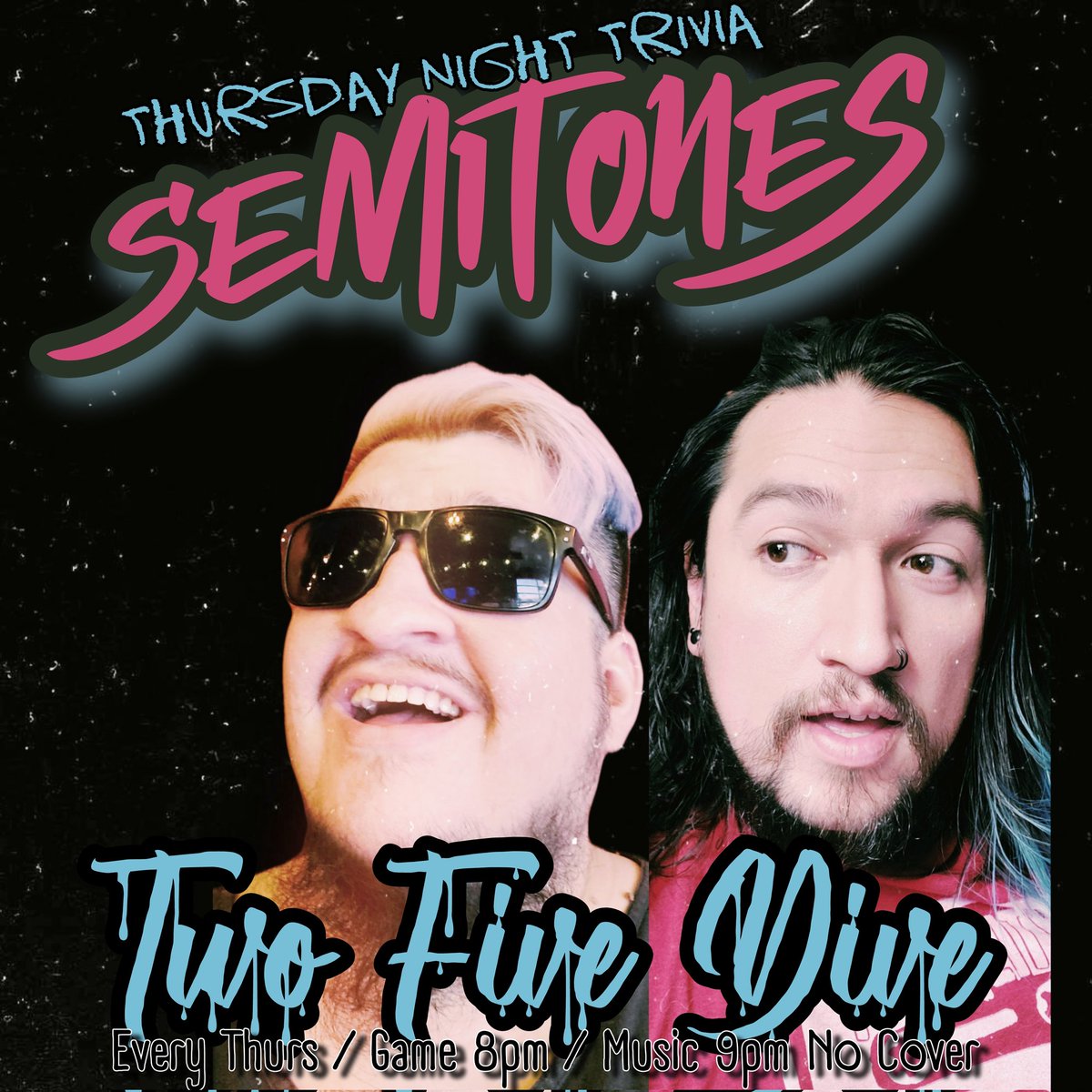 TonalityRocks's tweet photo. It's Thursday! Bring on the TRIVIA and TUNES! Join us at Two Five Dive Bar for your chance to win a prize! As always stick around for some tunes! Game starts at 8pm followed by music at 9pm!!
#TonalityRocks #SemitonesRocks #Acoustic #SemitonesAreCooltoo #elpaso https://t.co/XCvtpX0puU
