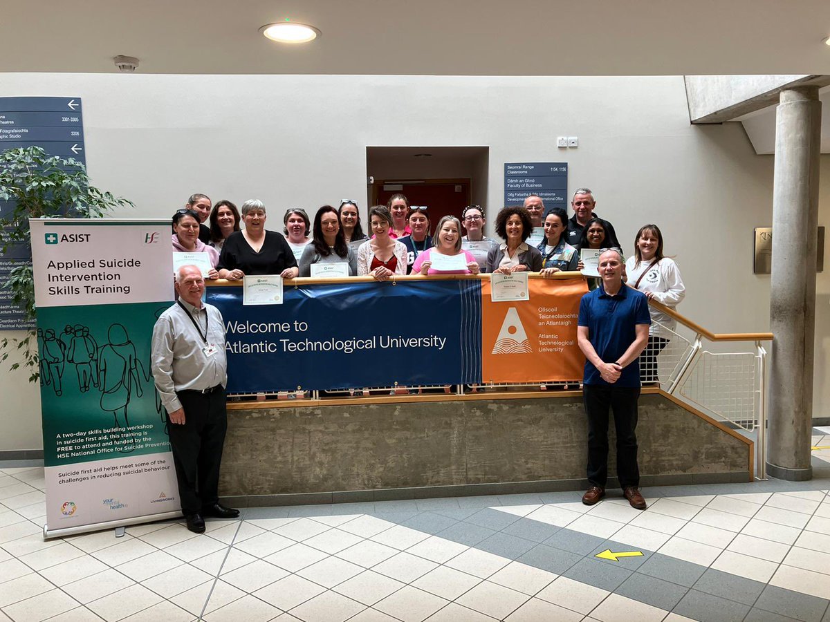 Supporting our staff &amp; Community Partners to be a suicide safer community #Asisttraining <a href="/ATUDonegal_/">ATU Donegal</a> <a href="/NOSPIreland/">HSE National Office for Suicide Prevention (NOSP)</a> <a href="/OFlynnATU/">Orla Flynn</a>