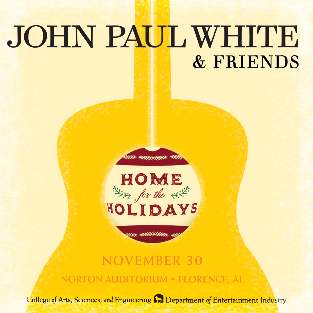 Join John Paul White, on November 30th at Norton Auditorium, in celebrating the holiday season with a special holiday show featuring some of his friends!

More information regarding show time and tickets coming soon.