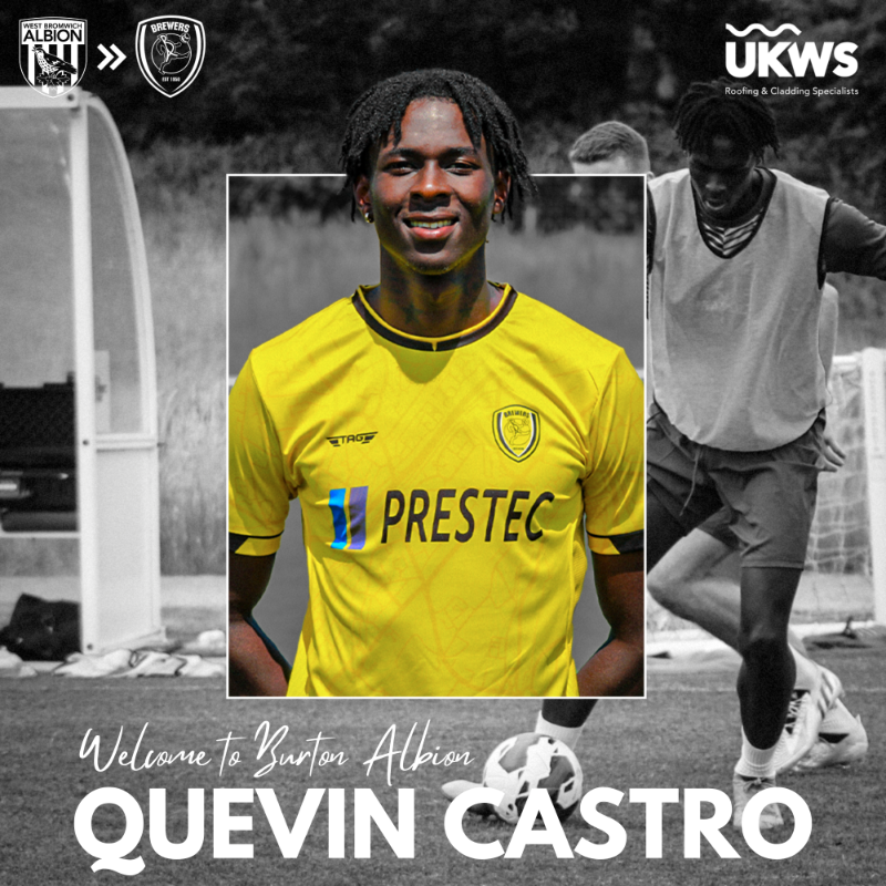 burtonalbionfc's tweet photo. NEW SIGNING 🔥

✍️ Burton Albion Football Club is delighted to confirm the signing of midfielder Quevin Castro on loan from @WBA for the 2022/23 season.

Welcome to Burton Albion, Quevin! Find out more about our latest recruit right here.

#BAFC

👇👇👇