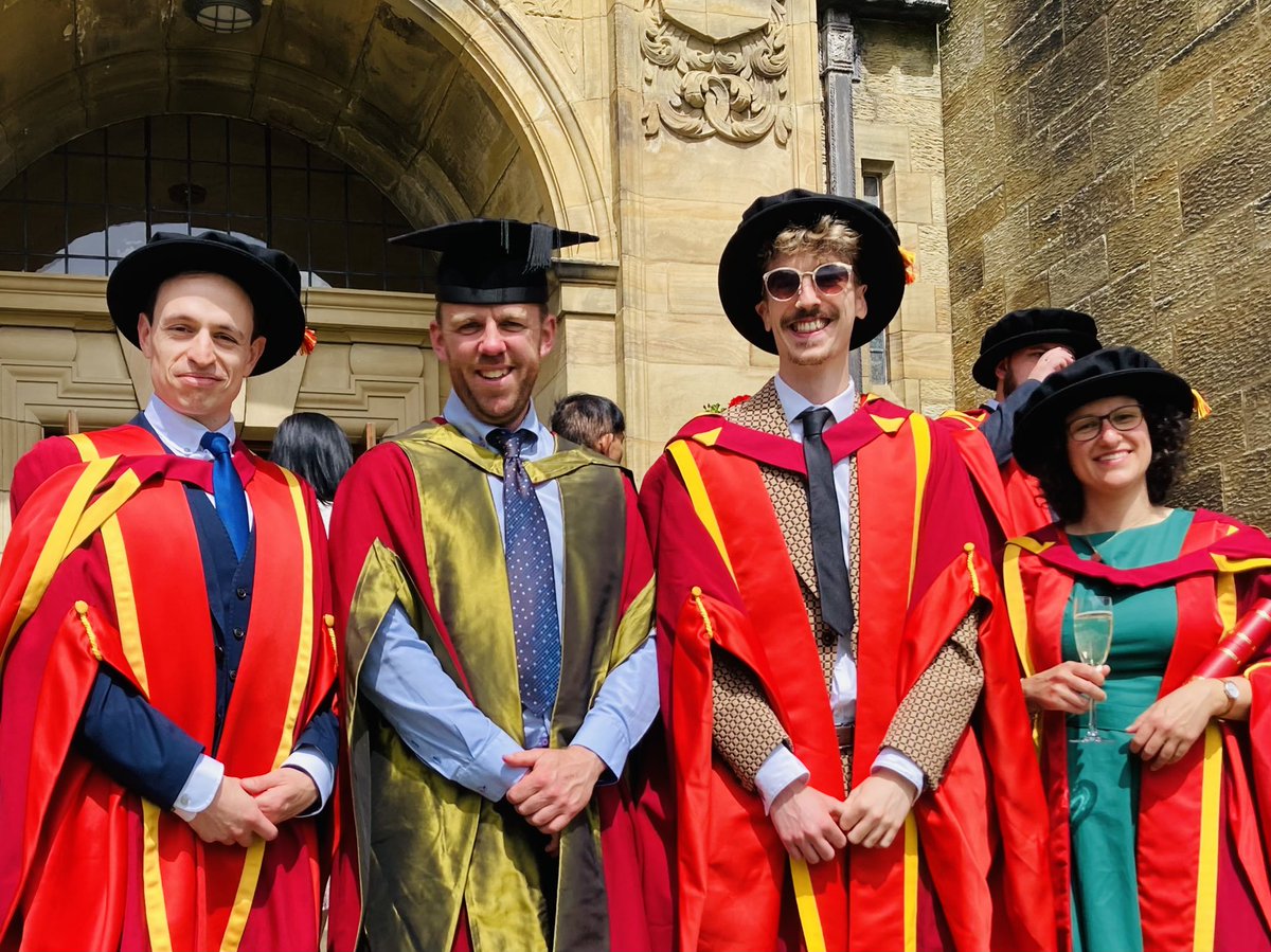 Congratulations to <a href="/RichardDallison/">Richard Dallison</a>, <a href="/NathanL_Walker/">Nathan Walker</a> &amp; Isabel Schestak, from our <a href="/BangorUni/">Bangor University</a> team, who have had their PhD graduation today! The culmination of many years of hard work, well done! 🎓🎉🌟 <a href="/INTERREGTweets/">Interreg Tweets</a> @IrelandWales #ERDF @BangorUniPress