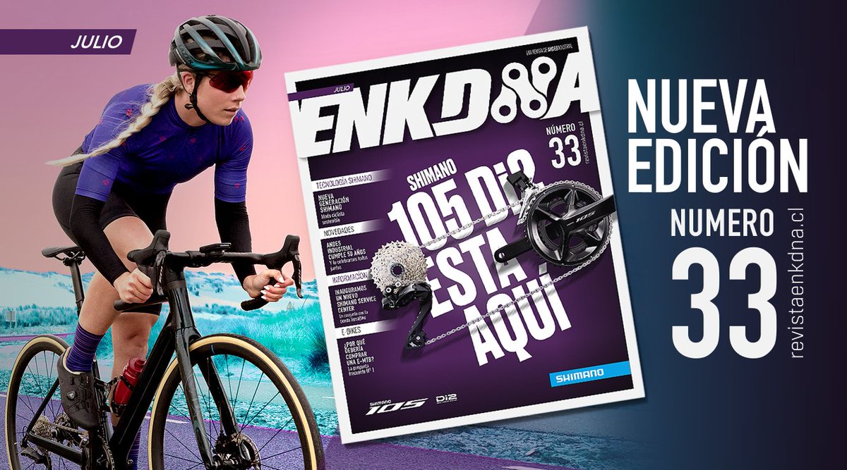 RevistaENKDNA's tweet photo. 🤘 ¡Ya lanzamos una nueva edición de revista ENKDNA #33, con muchas novedades!
👉 En portada el nuevo Shimano 105 Di2, con cambio de 12 velocidades e inalámbrico para llegar a más ciclistas.
Descubre además la: #NuevaGeneraciónSHIMANO
Encuéntrala aquí: https://t.co/ioGuBtqLhZ https://t.co/yr9GyxmpZF