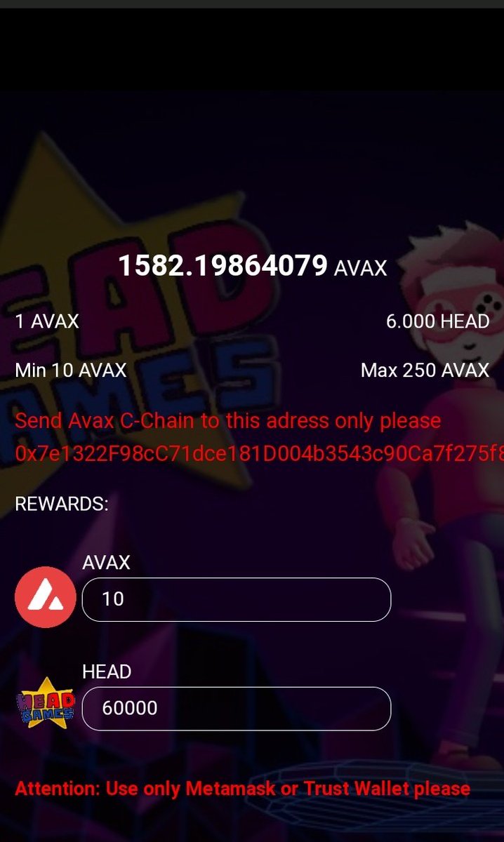 <a href="/HeadGames_io/">Head Games</a> Token private sale yapıyor!  10 #AVAX a 60.000 adet!😱 HeadGames Token alabilirsiniz! Avax'ın şuanki fiyatıbizlere çifte kazanç fırsatı sunuyor!
Bu linkten detaylara ulaşabilirsiniz. 
headgames.io/presale/
 #KuCoin #Binance #altın #MATIC #ceek #nft #15temmuz