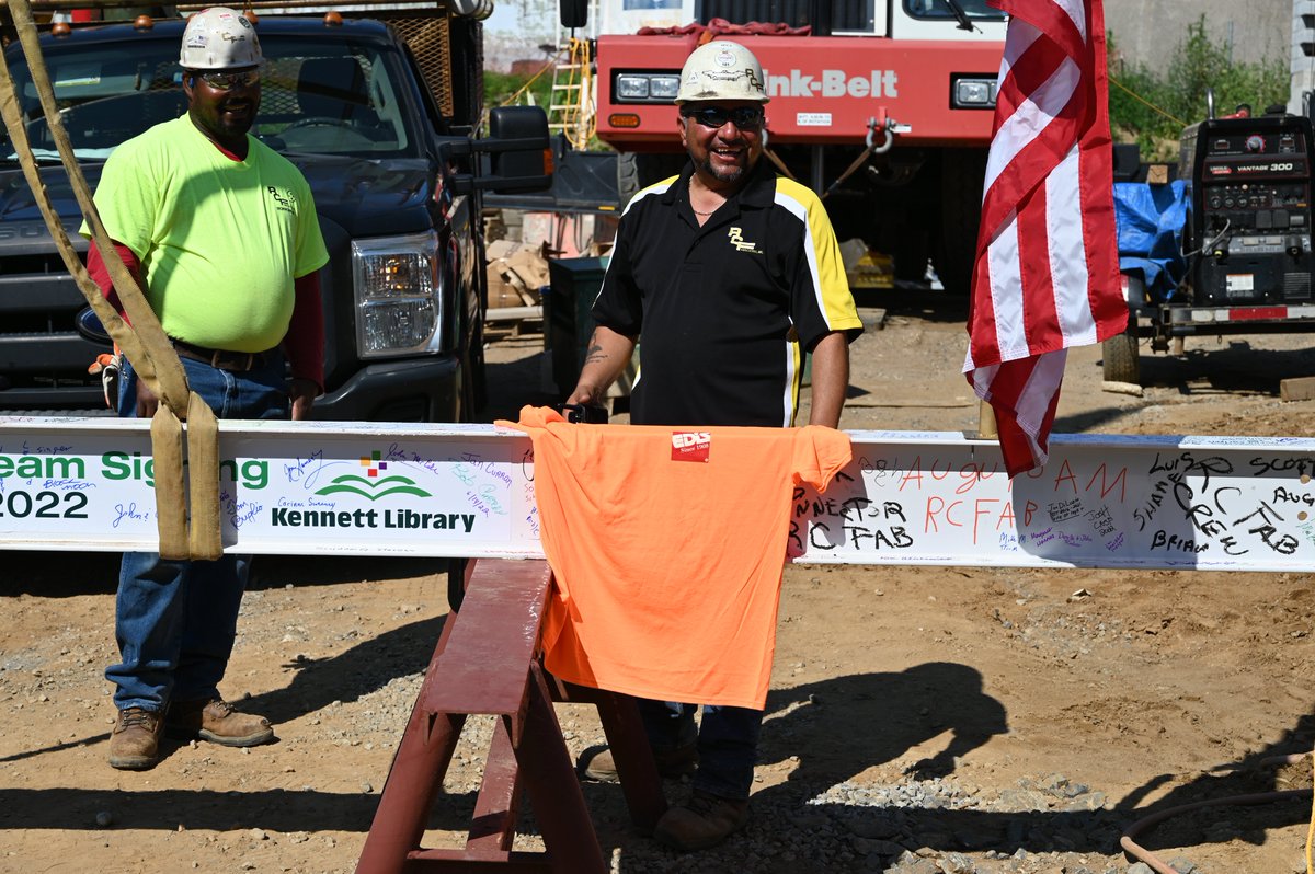 Today in Kennett Square, PA, community members, federal and local government officials, board members, and the project team gathered together to celebrate the beam signing of the new <a href="/kennett_library/">Kennett Library</a> &amp; Resource Center! This is #BuildingWhatMatters.