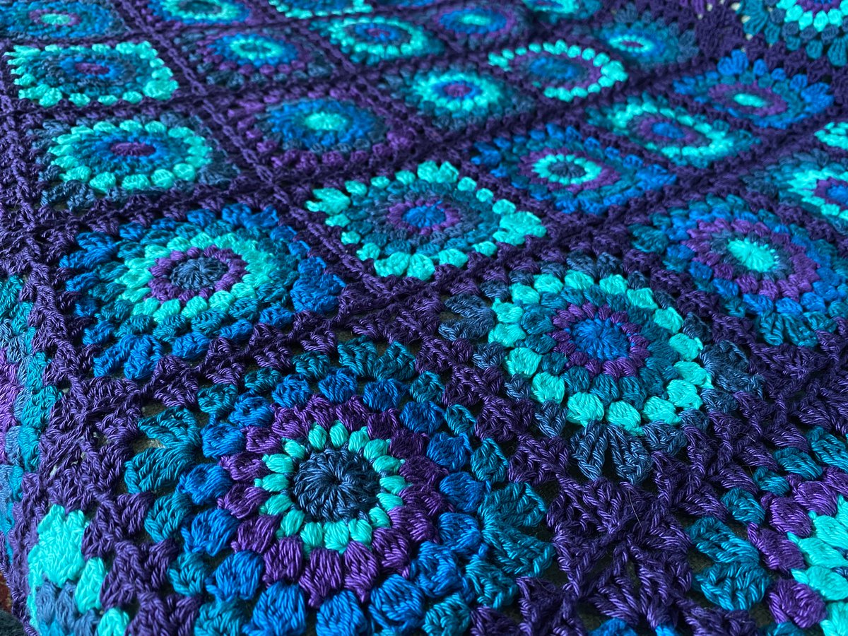 It has taken more than a year, but I have finally finished my 5-color  permutation blanket. All 120 possibilities.