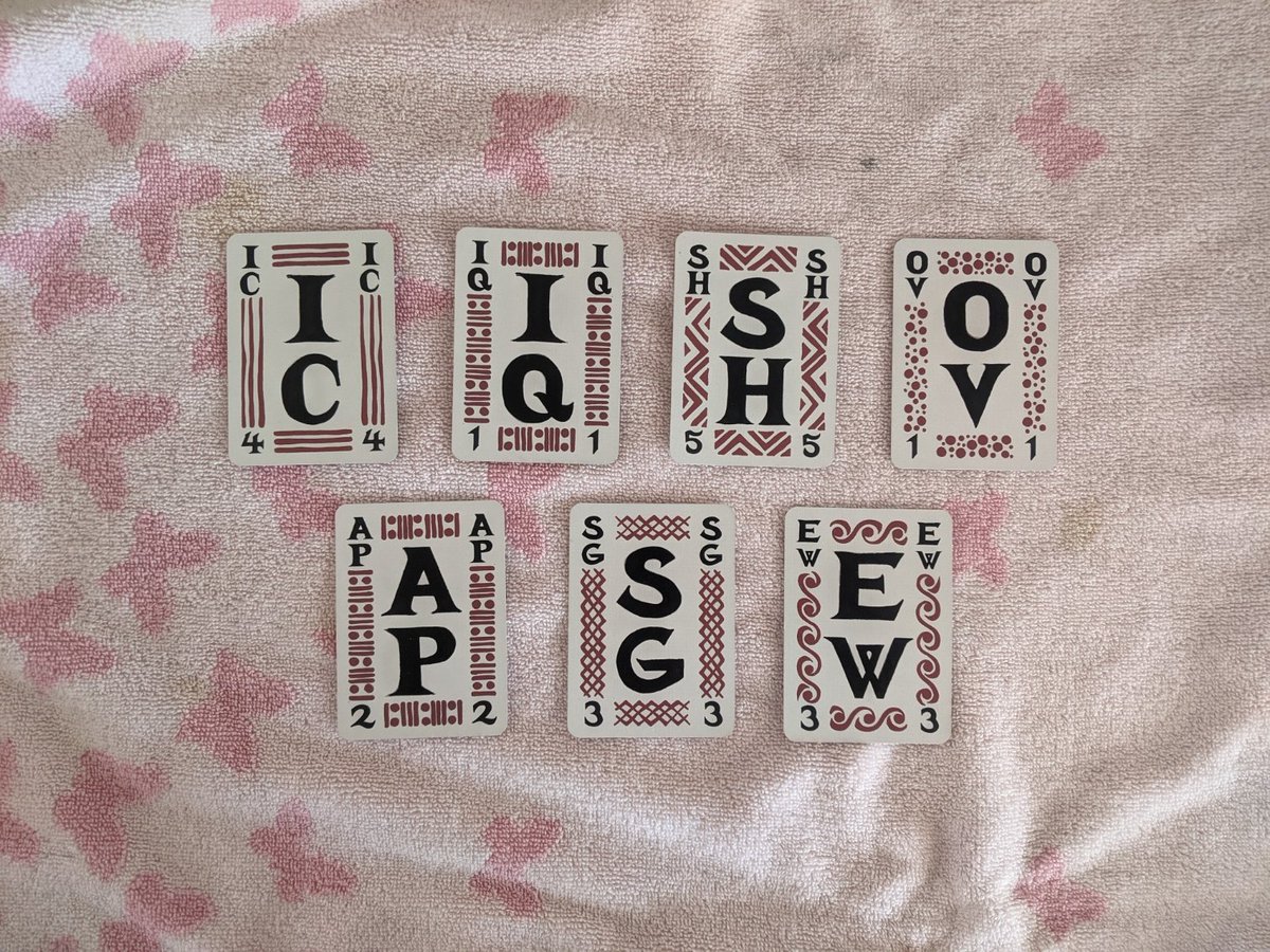 ell_deck's tweet photo. WIBBELL WEDNESDAY! 

Can you make a word using at least one letter from each of the top 4 cards? Add any extra letters you want.

If you’re feeling ambitious, try using all 7 cards!

Don’t forget to let us know what you come up with.  

#Wibbell #WordGames #EllDeck https://t.co/2PAxfDlzzE
