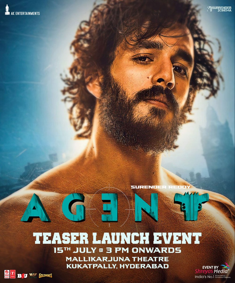 girishjohar's tweet photo. Watch out....
#AgentTeaser out tomorrow 
#AGENT 
@AkhilAkkineni8 @mammukka @DirSurender @sakshivaidya99 @hiphoptamizha @AnilSunkara1  @S2C_Offl @LahariMusic
@AKentsOfficial https://t.co/ZmUx6mpDRh