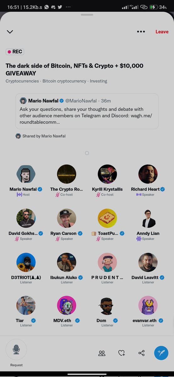 D3TRIOTT's tweet photo. @anndylian @MarioNawfal really enjoying this space, super educative,and I think @RichardHeartWin really has a lot of hate against NFTs ๐๐..I agree with some of his points, but I think there's always an explanation for everything he said against NFTS
#thecryptoroundtable https://t.co/9iX2ZNpxmS
