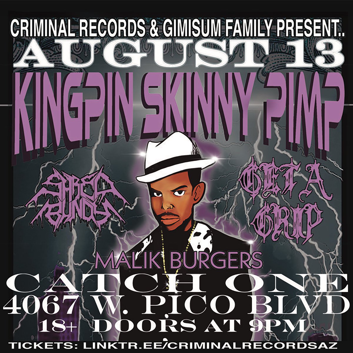 LESS THAN A MONTH UNTIL OUR SHOWS WITH <a href="/SkinnyPimp999/">Kingpin Skinny Pimp</a> 🔥🔥🔥
TICKETS AT linktr.ee/criminalrecord…