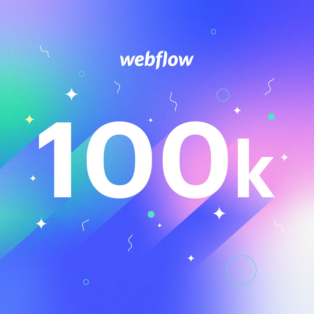 Woah, we now have over 100,000 friends here on Twitter! 💙💙

You’re all so amazing, so we’re going to giveaway a very special surprise gift (including Webflow Site plans!) to *5* of you! Just like and retweet for a chance to win 👀

(you have to be following us so we can DM you)