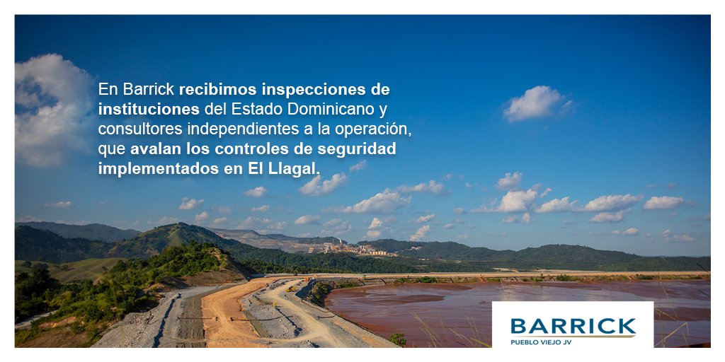 BarrickRD's tweet photo. La seguridad en una #PresaDeColas es un factor primordial. 👷🏼‍♂️

Por eso, para la construcción de nuestra presa de colas El Llagal, en #BarrickPV hemos seguido los más estrictos estándares que aseguren su estabilidad y buen funcionamiento. 🙌🏼 https://t.co/CZ7lTq7IvA