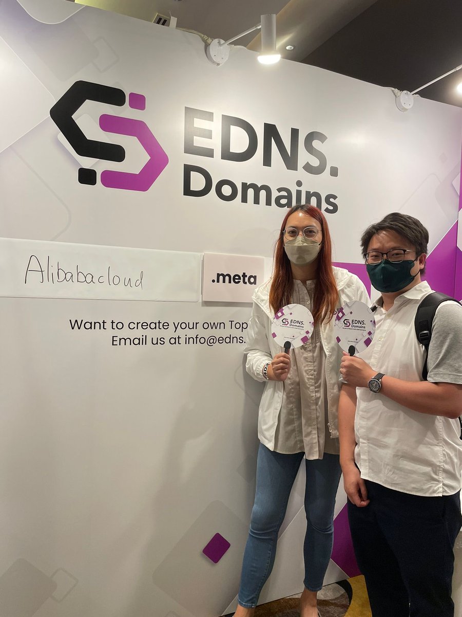 ednsdomains's tweet photo. Day 2 : Our booth has the most visitors!  We are still up for another day. Many partnerships and developments are underway, come by to say hi to our EDNS Team #govirtual #edns #decentralized #domain #cryptonews https://t.co/g5e40J3LoI