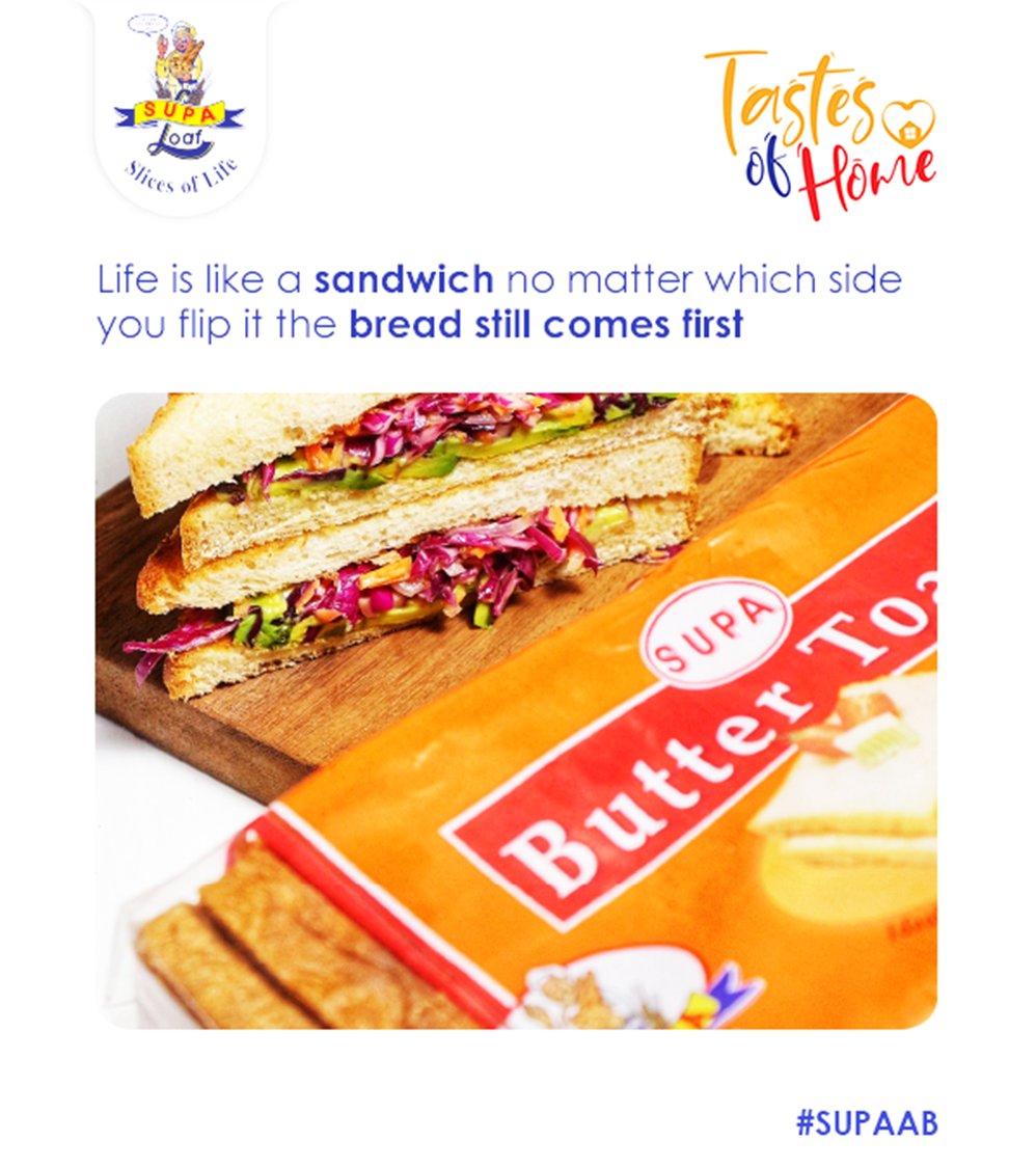 SupaLoafOffcl's tweet photo. Supa Sandwiches are the best way to flip into the weekend.
So what are you flipping this Friday?
#NiSupaab #SupaLife #SupaLoaf #Furahiday #FridayFeeling #TeamSupa #ExploreYourTaste #BringOutYourSupa #IfYouGetItYouGetIt #SupaSandwich #SupaTreats #Weekendmood https://t.co/cBkgQbZJvp
