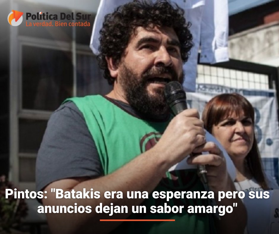 👉 Así lo sostuvo el secretario de la CTA Autónoma y de ATE Lanús, <a href="/WalterP35764134/">Walter Pintos</a>. “El Gobierno no puede seguir ajustando. Deben redistribuir la riqueza”, reclamó.

politicadelsur.com/nota/74600/bat…