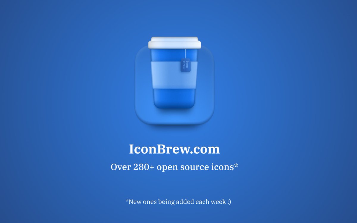 elrumo's tweet image. 🚀 So… I’m sure it’s not much of a surprise at the point, but after many months of work I’m happy to officially launch my newest project, IconBrew.com!!