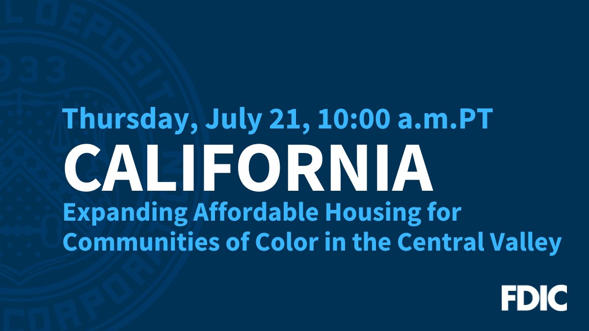 Thursday, July 21, 10:00 a.m. PT
CALIFORNIA
Expanding Affordable Housing for Communities of Color in the Central Valley