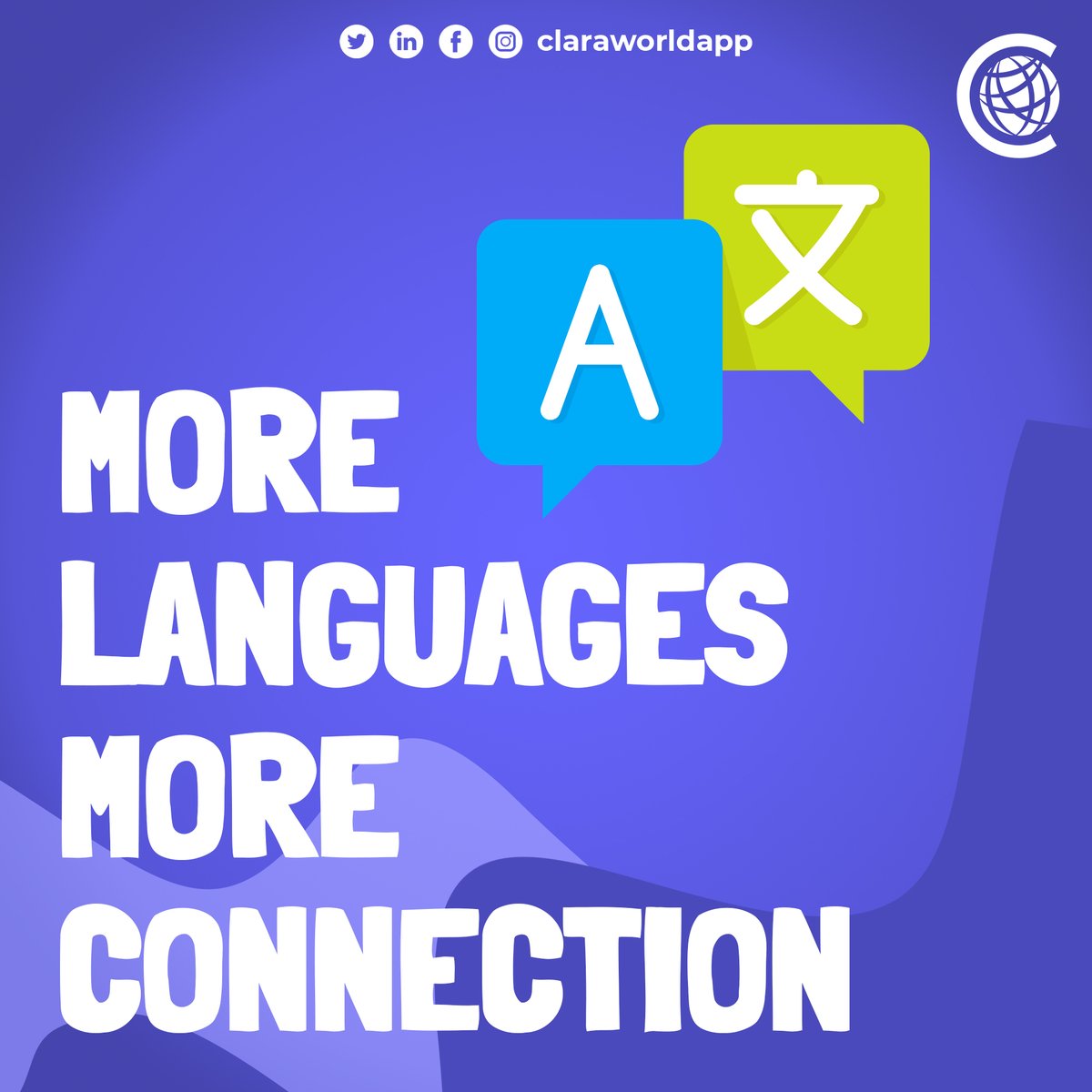ClaraWorldApp's tweet photo. Clara World will support 5 languages: English, French, Spanish, Portuguese and Arabic. More languages will be added in due course.

Download NOW👇

https://t.co/fJbzWfj6Rp

#newplatform #media #society #diffirentlanguages #social #socialmedia #socialnetworking #newapp #mobile https://t.co/MgwGSrgfkw