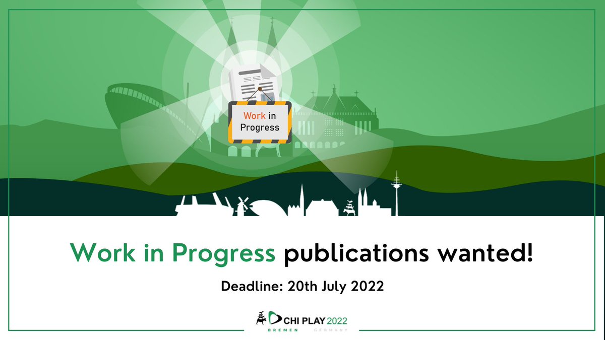 ACM CHI PLAY (@acmchiplay) on Twitter photo Do you have a paper reporting on work in progress - #WIP - related to #play? Submit it to #chiplay2022 by the 20th of July! Details on the track here: buff.ly/37meGG2 Looking forward to your submissions! <a href="/sigchi/">ACM SIGCHI</a> #chiplay2022 #CHIPLAY #sigchi Do you have a paper reporting on work in progress - #WIP - related to #play? Submit it to #chiplay2022 by the 20th of July! Details on the track here: buff.ly/37meGG2 Looking forward to your submissions! <a href="/sigchi/">ACM SIGCHI</a> #chiplay2022 #CHIPLAY #sigchi