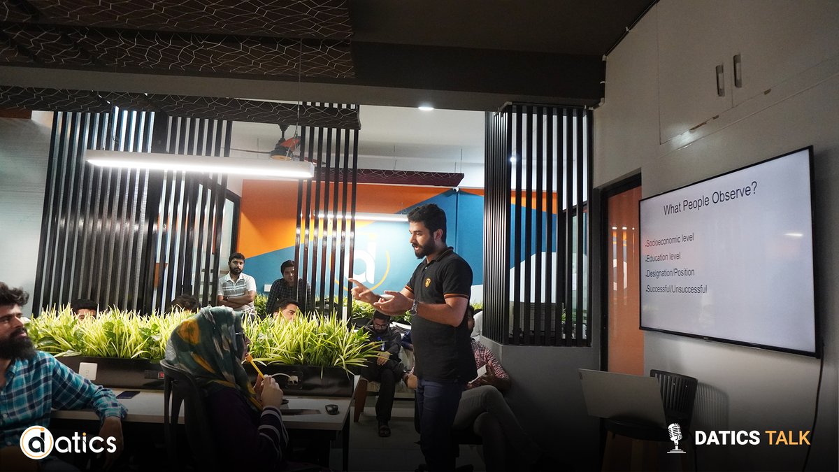datics_ai's tweet image. WE’RE BACK WITH ANOTHER DATICS TALK 🎤🗣️ 
This session’s speakers included Moez Aslam, Zain Ul Abidin, and Rana Hamood. 💬 
At Datics we strive to learn together and look toward a more productive and prosperous future at work. 👏 
#daticstalk #personaldevelopment #datics