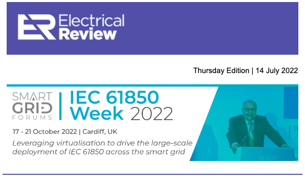 elecreviewmag's tweet photo. In today's newsletter, we look at the @GOVUK announcing it's secured an additional 11GW of renewable energy capacity after #CfD auction, and what's taking place at #SmartGridForums IEC 61850 week: https://t.co/87ULar9zW7
#ConrwallInsight #Distech #Harting https://t.co/5dQQMbQ8Hu