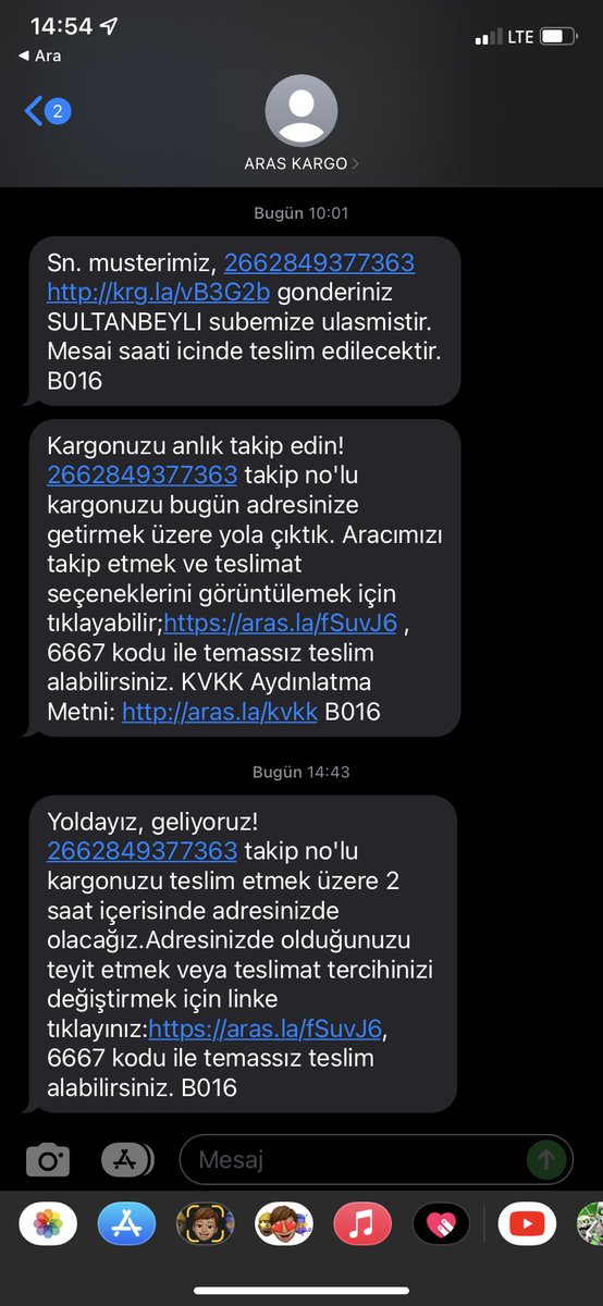 Muratedkl's tweet photo. Kız arkadaşım olsa senin gibi anlık bilgi vermezdi be @araskargo ☺️☺️                  NOT: Eve geçince haber ver https://t.co/S4oIiKTxTG