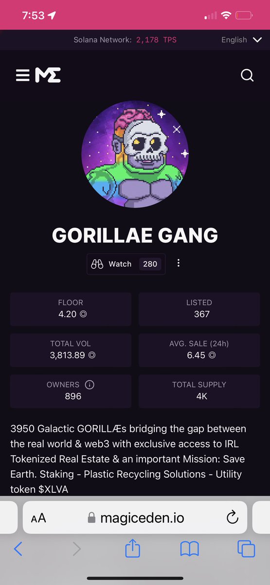 Sort of stats I love to see!
♻️Avg px 50% above fp
♻️Less than 10% listed
🦍 into @GorillaeNFT now before it breaks 5fp shortly. Thank me later🤝