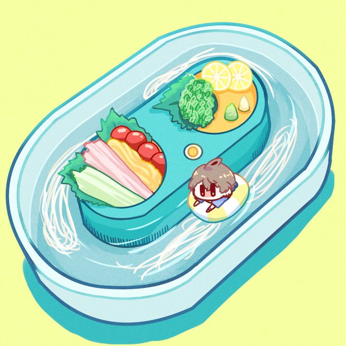 流しそうめんのtwitterイラスト検索結果