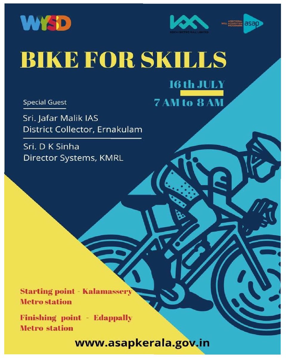 MetroRailKochi's tweet photo. ASAP Kerala’s event on World Youth Skills Day 2022 in collaboration with Kochi Metro Rail Ltd.

#asap
#kochimetro
#kochi
#metro
#metrocares
#worldyouthskillsday2022 https://t.co/buPR6m3Ev0