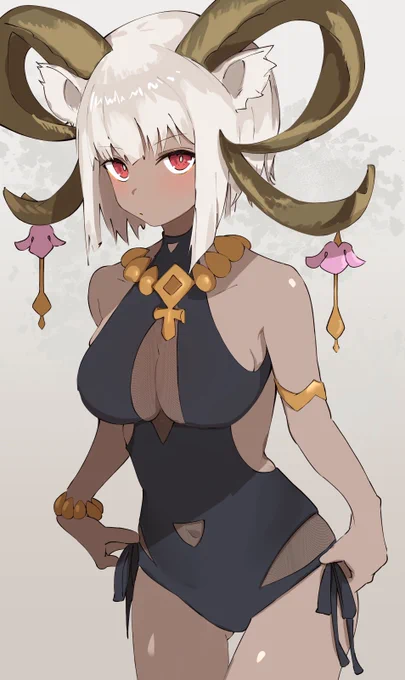 カーネリアンさんの水着エッチやね...
#アークナイツ  #明日方舟 #Arknights 