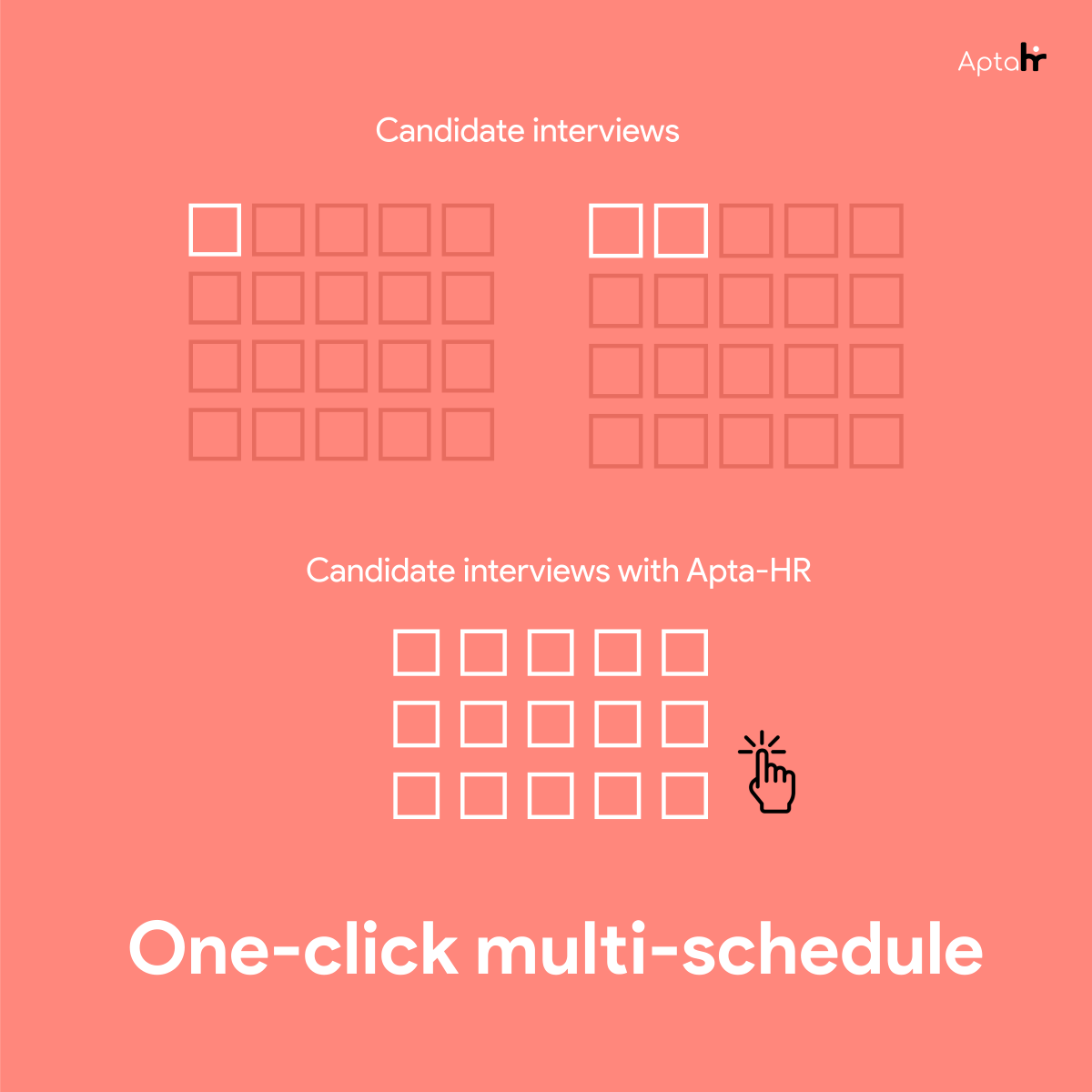 You no longer have to do things one at a time. Especially when scheduling interviews for candidates.

"Free one-click multi-schedule" one click away,
apta-hr.com 👈

#ai #ats #hr #recruiter #hrcommunity #Recruitment