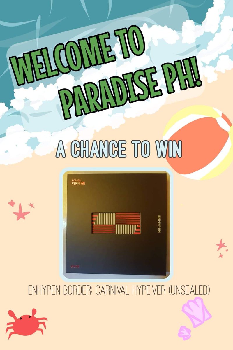ParadiisePH's tweet photo. #ParadisePHGiveaway

#ENHYPEN Border: Carnival Hype Version (Unsealed) | PH Giveaway.

Check photos for the mechanics!

Ends after we reach 100 follower.
Goodluck!

Fb Page: https://t.co/HD8jhc9qpg https://t.co/EVet6szQhe