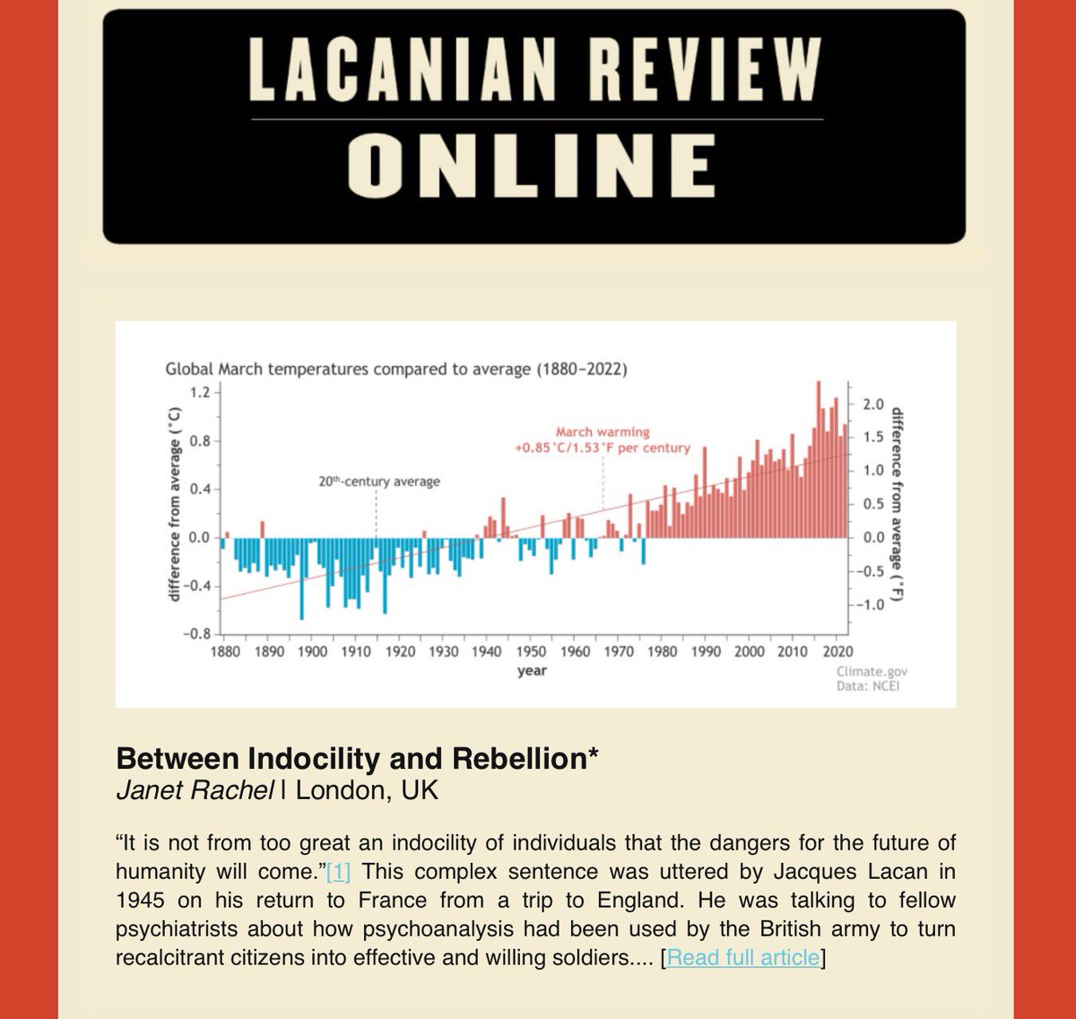 LRO 353: "Between Indocility and Rebellion*"
Janet Rachel | London, UK

thelacanianreviews.com/between-indoci…