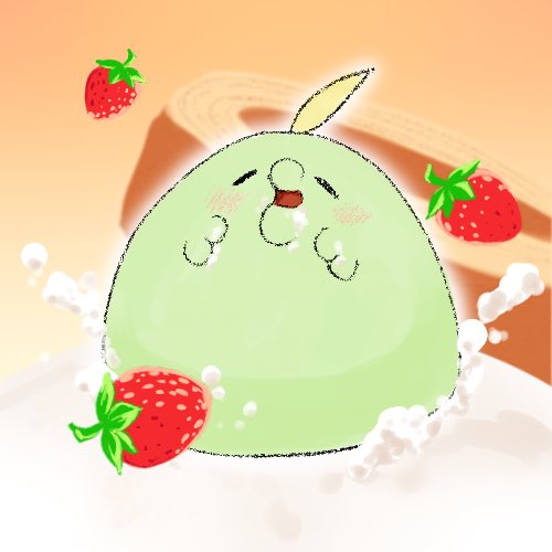 strawberry no humans fruit food pokemon (creature) open mouth solo  illustration images