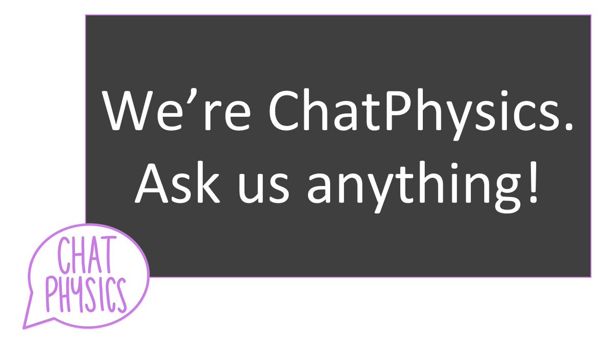 ChatPhysics's tweet image. One hour warning! Get yourself prepped for the final  #ChatPhysics evening of this academic year!
Want to know more about our vids?
Want to make a request?
Want to ask a physics question?
@emc2andallthat will be on hand with some starter questions to get you going.