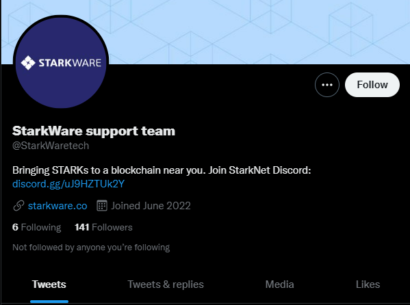 Starknet's tweet photo. this is a scam. https://t.co/eTq78SJfBY